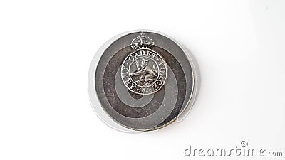 1940â€™s Army Cadet Force Football Medals Stock Photo